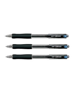 Набор шариковых автоматических ручек Laknock SN 100 черный 0 5 мм 3 шт Uni mitsubishi pencil