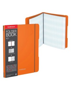 Тетрадь на резинках Erich Krause FolderBook Neon А5 48 листов в клетку пластиковая о Erich krause