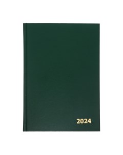 Ежедневник датированный 2024 года а5 168 листов бумвинил зеленый Calligrata