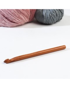 Крючок для вязания бамбуковый d 9 мм 15 см Арт узор