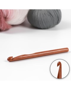 Крючок для вязания бамбуковый d 10 мм 15 см Арт узор