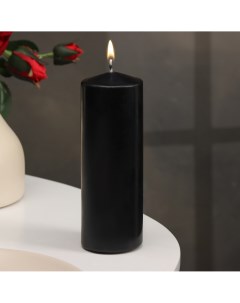 Свеча цилиндр 5х15 см черная лакированная 14 ч Дарим красиво