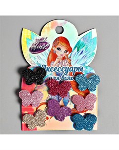 Заколки для волос бабочки 8 шт Winx