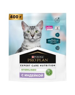 Сухой корм для кошек Acti Protect с индейкой для стерилизованных 0 4 кг Purina pro plan