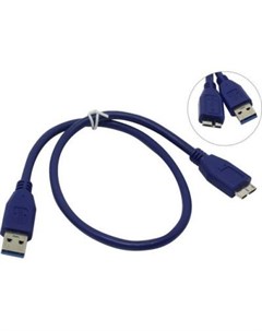Кабель Micro B USB 3 0 0 5м EX CC USB3 AMmicroBM9P 0 5 круглый синий EX284935RUS Exegate