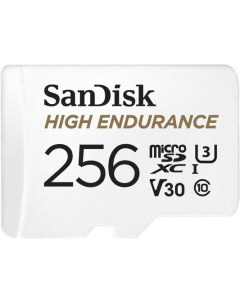 Флеш карта microSD 256GB microSDXC Class 10 UHS I U3 V30 High Endurance Video Monitoring Card Sandisk