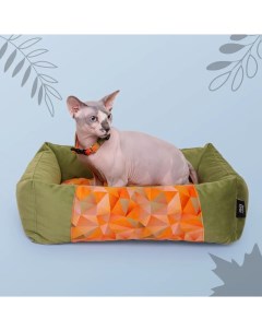 Лежак для кошек и собак Bright Сity 60х50х13 см Rurri