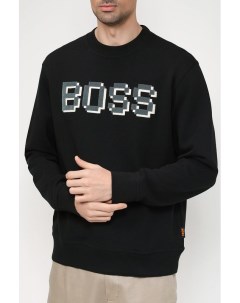 Свитшот из футера с логотипом бренда Boss