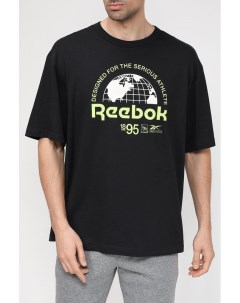 Хлопковая футболка с принтом Reebok
