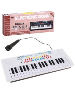 Музыкальный инструмент Синтезатор 37 клавиш микрофон USB кабель элементы питания не входят в комплек Наша игрушка