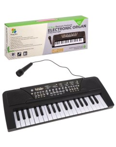 Музыкальный инструмент Синтезатор 37 клавиш микрофон USB кабель коробка Наша игрушка