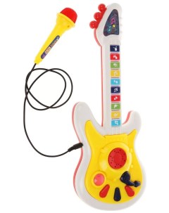 Музыкальный инструмент Гитара свет звук микрофон в ассортименте коробка Наша игрушка