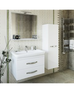 Мебель для ванной комнаты Одри 80 см подвесная белая Sanflor