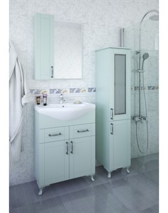 Мебель для ванной комнаты Глория 65 см напольная серая Sanflor
