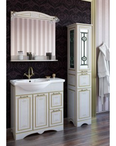 Мебель для ванной комнаты Адель 83 см Н0000001074 белая золото правая Sanflor