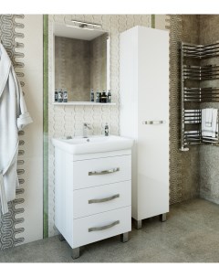 Мебель для ванной комнаты Одри 70 см напольная белая Sanflor