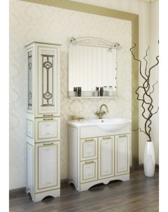 Мебель для ванной комнаты Адель 83 см Н0000001085 белая золото левая Sanflor