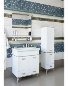 Мебель для ванной комнаты Бруно 70 см напольная белое орегон Sanflor