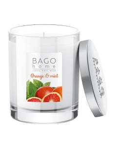 Свеча ароматическая Апельсин с мятой 132 г Bago home