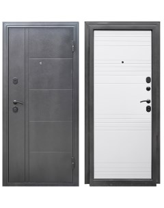 Дверь входная Олимп правая антик серебро белый софт 860х2050 мм Форпост