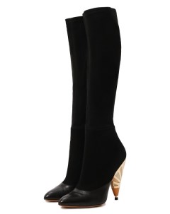 Комбинированные сапоги на декорированном каблуке Givenchy