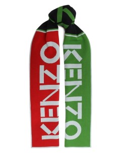 Шарф из хлопка и шерсти Kenzo