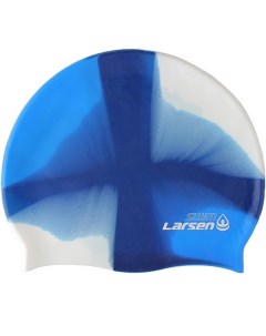 Шапочка плавательная Swim MC49 силикон синий белый Larsen