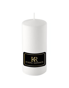 Свеча столбик белая 10х25 см Kukina raffinata