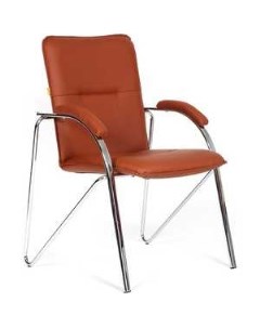 Офисный стул 850 экокожа Terra 111 коричневый собр Chairman