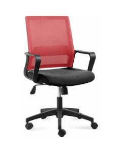 Офисное кресло Бит LB 815B AF08 T09 черный пластик красная сетка черная ткань Norden