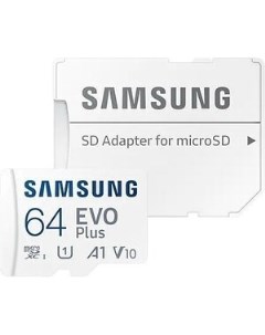 Флеш карта microSDXC 64Gb Class10 MB MC64KA RU EVO PLUS adapter MB MC64KA RU Samsung