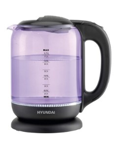 Чайник электрический HYK G5809 фиолетовый черный Hyundai