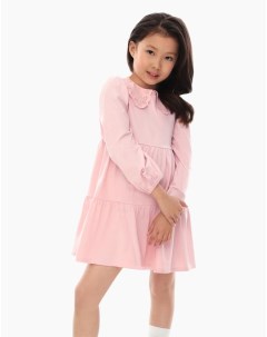 Розовое ярусное платье для девочки Gloria jeans