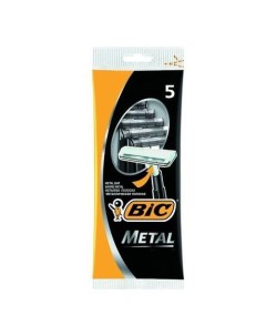 Станок для бритья Metal с защит металлич покрытием однораз 5шт Bic
