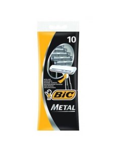 Станок для бритья Metal с защит металлич покрытием однораз 10шт Bic