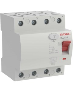 Выключатель дифференциального тока ВДТ УЗО MDL100 4P2 40 AC MDL100 4P 30mA 40A тип АС YON max Dkc
