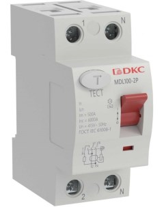 Выключатель дифференциального тока ВДТ УЗО MDL100 2P3 80 AC MDL100 2P 100mA 80A тип АС YON max Dkc