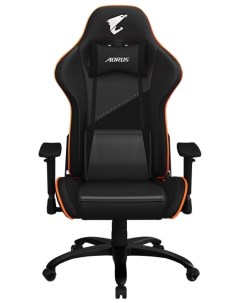 Кресло игровое AGC310 искусственная кожа регулировкой высоты до 150кг чёрное оранжевое Gigabyte