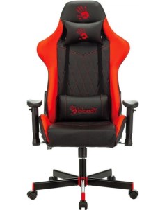Кресло игровое BLOODY GC 870 черный красный ромбик эко кожа с подголов крестов металл A4tech