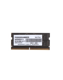 Модуль памяти SO DIMM 4800MHz DDR5 4800 CL40 32Gb PSD532G48002S Patriot memory