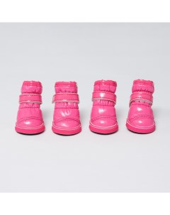 Ботинки дутики для собак XS розовые Petmax