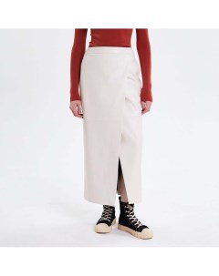 Молочная юбка из эко кожи на запах Fashion rebels