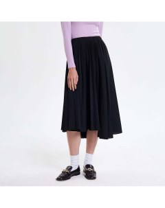 Чёрная асимметричная юбка со складками Jnby