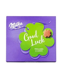 Набор шоколадных конфет Good Luck с молочно шоколадным кремом 110 г Milka