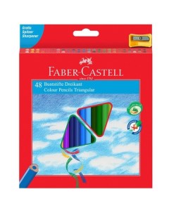 Карандаши цветные Faber Castell Ecopen 48 цветов трехгранные с точилкой Faber-castell