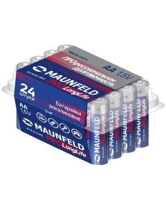 Батарейки PRO Long Life Alkaline AA LR6 24 шт бокс MBLR6 BX24 Maunfeld