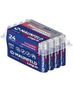 Батарейки PRO Long Life Alkaline ААА LR03 24 шт бокс MBLR03 BX24 Maunfeld