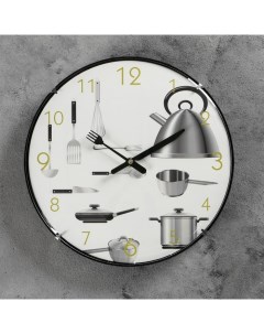 Часы Пора готовить 3х30х30 см Сима-ленд