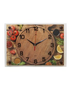 Часы Кухонный натюрморт 38х26х6 см Рубин