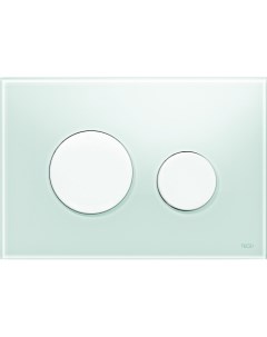 Кнопка смыва Loop 9240651 зеленое стекло кнопка белая Tece